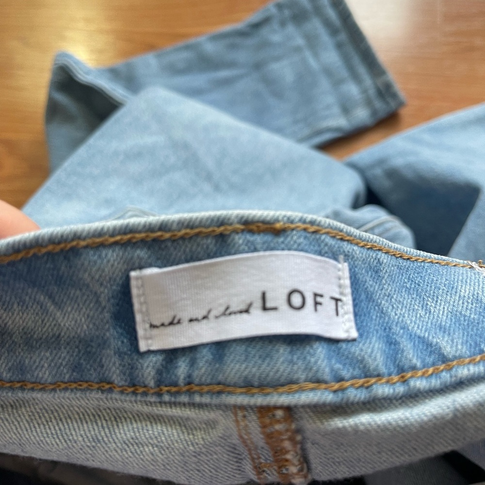 LOFT Blue High-rise Boyfriend Denim Jeans - Picture 3 of 4